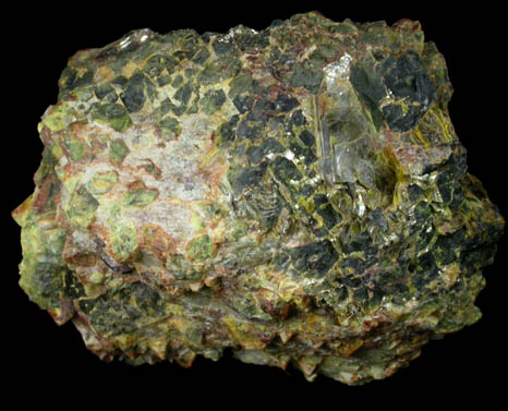 Uraninite with Uranophane, Gummite (Becquerelite-Fourmarierite) from Aldrich Quarry, Stoneham, Oxford County, Maine