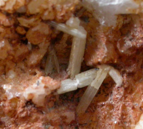 Cerussite on Barite from Grit Mine, Hope-Shelve District, Shropshire, England