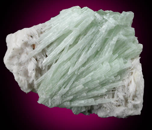 Strontianite on Barite from Strontian, Argyllshire, Scotland (Type Locality for Strontianite)