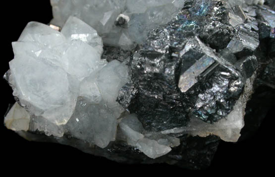 Bournonite on Quartz from Herodsfoot Mine, Liskeard District, Cornwall, England