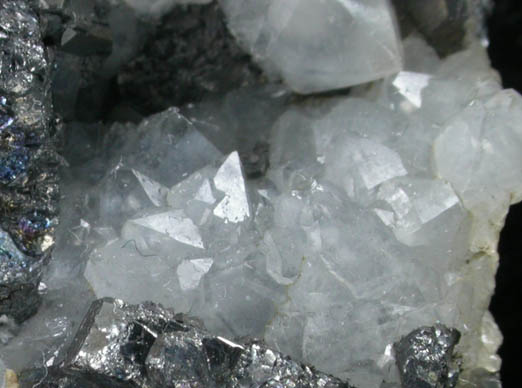 Bournonite on Quartz from Herodsfoot Mine, Liskeard District, Cornwall, England