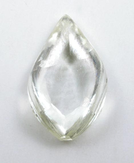 Diamond (1.22 carat pale-yellow teardrop-shaped crystal) from Northern Cape Province, South Africa