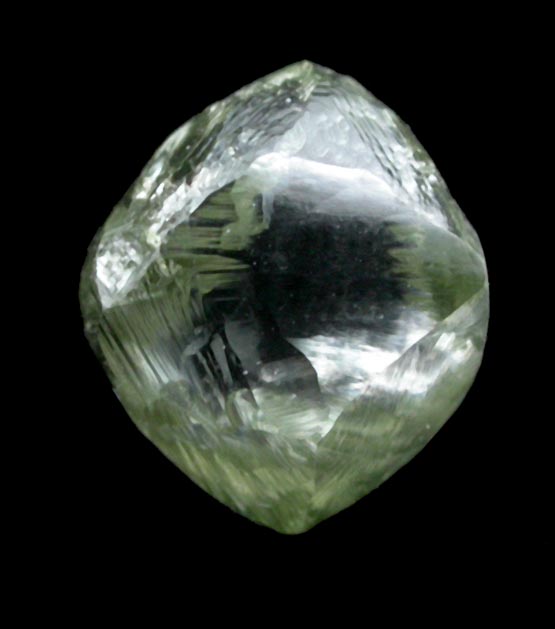 Diamond (1.11 carat cuttable green tetrahexahedral crystal) from Northern Cape Province, South Africa