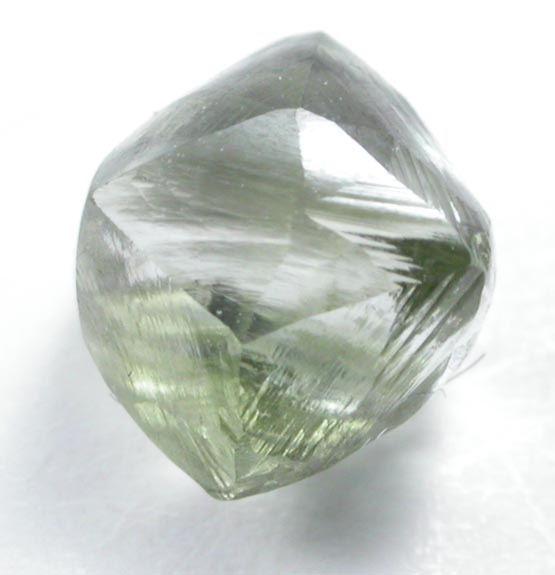 Diamond (1.11 carat cuttable green tetrahexahedral crystal) from Northern Cape Province, South Africa