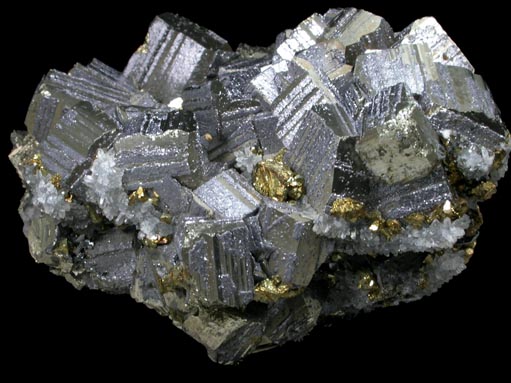 Pyrite with Galena, Chalcopyrite, Quartz from Huaron District, Cerro de Pasco Province, Pasco Department, Peru
