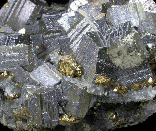 Pyrite with Galena, Chalcopyrite, Quartz from Huaron District, Cerro de Pasco Province, Pasco Department, Peru