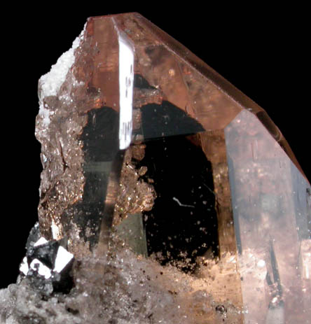 Topaz with Bixbyite on rhyolite from Thomas Range, Juab County, Utah