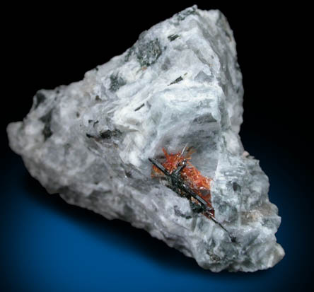 Labuntsovite-Mn with Aegirine from Poudrette Quarry, Mont Saint-Hilaire, Qubec, Canada