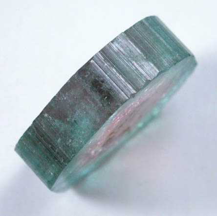 Elbaite var. Watermelon Tourmaline (polished slice) from Minas Gerais, Brazil