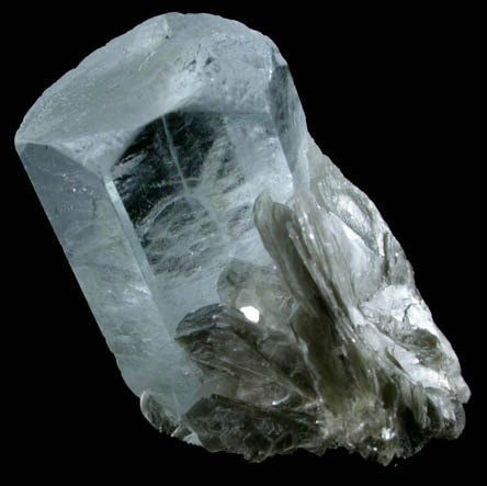 Beryl var. Aquamarine with Muscovite and Albite from Nagar, Hunza Valley, Gilgit District, Gilgit-Baltistan, Pakistan