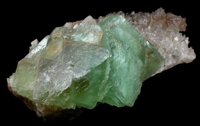 Fluorite on Quartz from William Wise Mine, Westmoreland, Cheshire County, New Hampshire