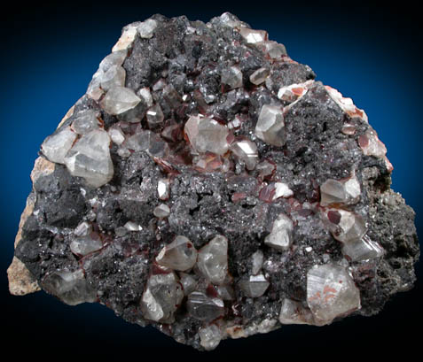 Cerussite and Galena over Barite from Mibladen, Haute Moulouya Basin, Zeida-Aouli-Mibladen belt, Midelt Province, Morocco