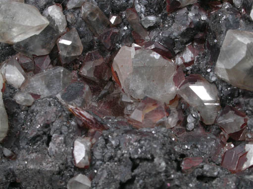 Cerussite and Galena over Barite from Mibladen, Haute Moulouya Basin, Zeida-Aouli-Mibladen belt, Midelt Province, Morocco