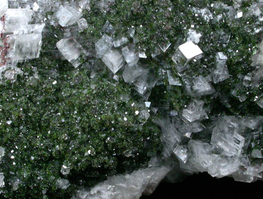 Calcite with Duftite-Mottramite inclusions from Tsumeb Mine, Otavi-Bergland District, Oshikoto, Namibia (Type Locality for Duftite)