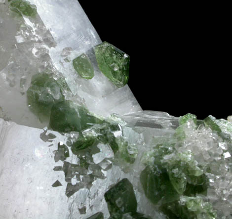 Uvite Tourmaline with Magnesite on Quartz from Brumado District, Serra das guas, Bahia, Brazil