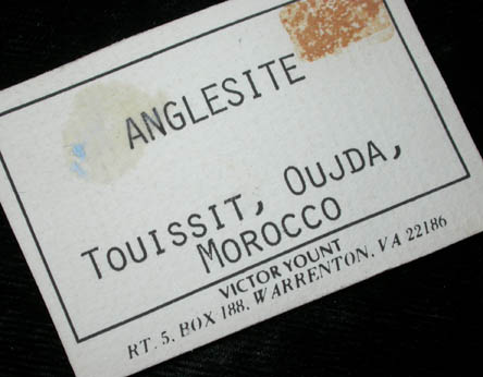 Anglesite on Galena from Touissit Mine, 21 km SSE of Oujda, Jerada Province, Oriental, Morocco