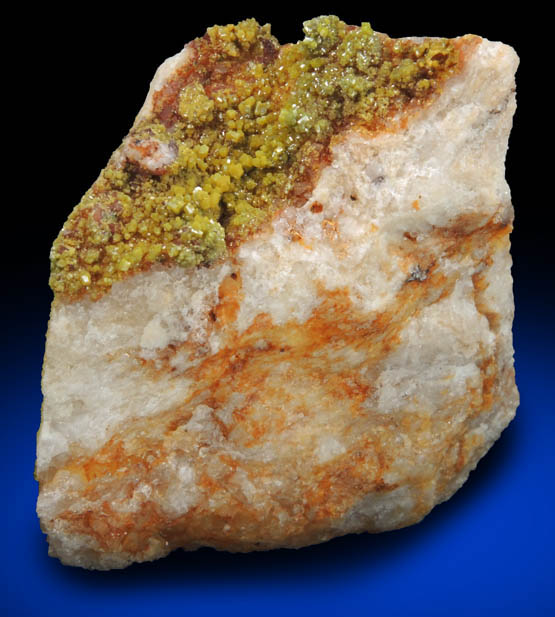 Pyromorphite on Quartz from Old Luganure Mine, Shallow Adit, Glendasan, County Wicklow, Ireland