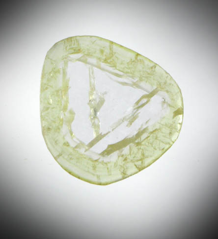 Diamond (0.22 carat polished slice with internal zoning) from Democratic Republic of the Congo