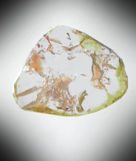 Diamond (0.32 carat polished slice with internal zoning) from Democratic Republic of the Congo
