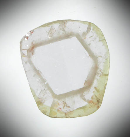 Diamond (0.48 carat polished slice with internal zoning) from Democratic Republic of the Congo