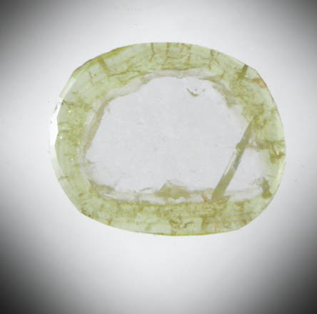 Diamond (0.26 carat polished slice with internal zoning) from Democratic Republic of the Congo