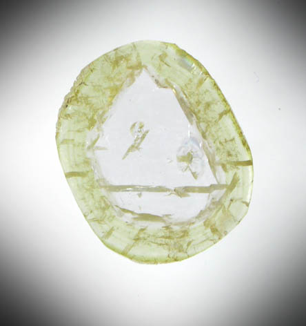 Diamond (0.23 carat polished slice with internal zoning) from Democratic Republic of the Congo