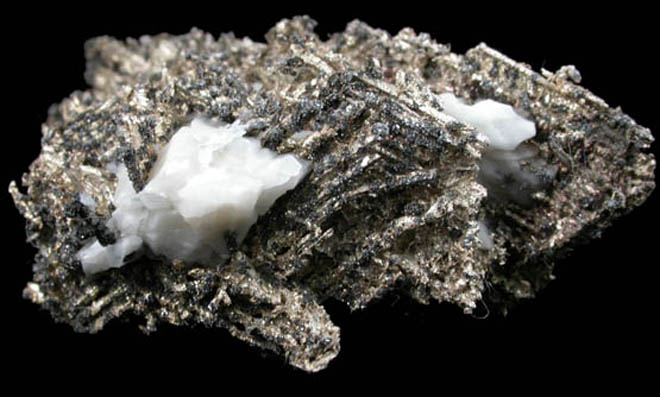 Silver in Calcite from Andres del Rio District, Batopilas, Chihuahua, Mexico