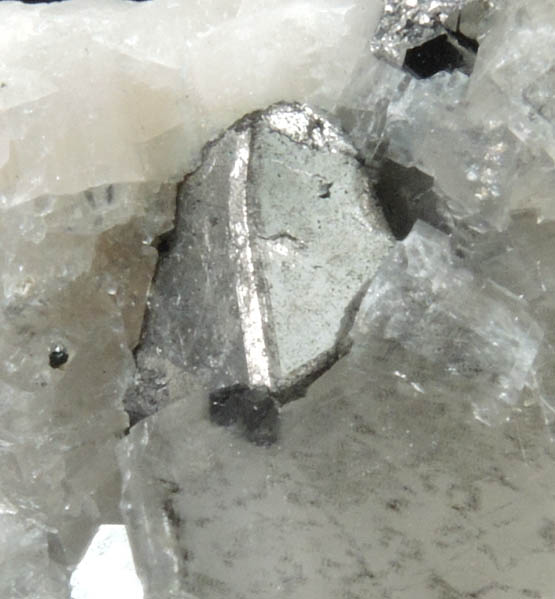 Carrollite in Calcite from Kamoya South Mine, Kambove, Katanga Copperbelt, Haut-Katanga Province, Democratic Republic of the Congo