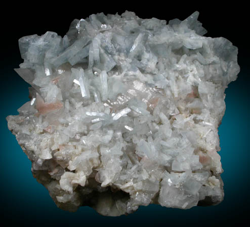 Barite and Calcite over Fluorite from Moscona Mine, Solis, Asturias, Spain