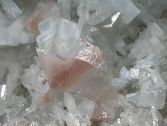 Barite and Calcite over Fluorite from Moscona Mine, Solis, Asturias, Spain