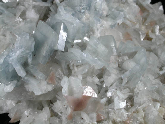 Barite and Calcite over Fluorite from Moscona Mine, Solis, Asturias, Spain