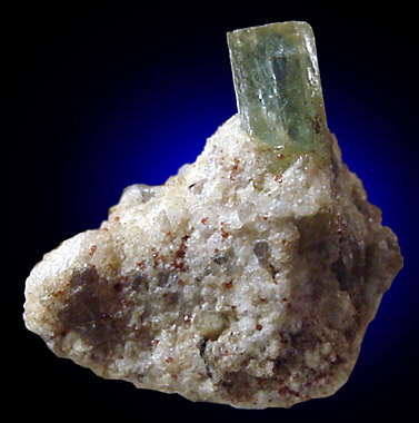 Beryl in Albite from Strickland Quarry, Collins Hill, Portland, Middlesex County, Connecticut