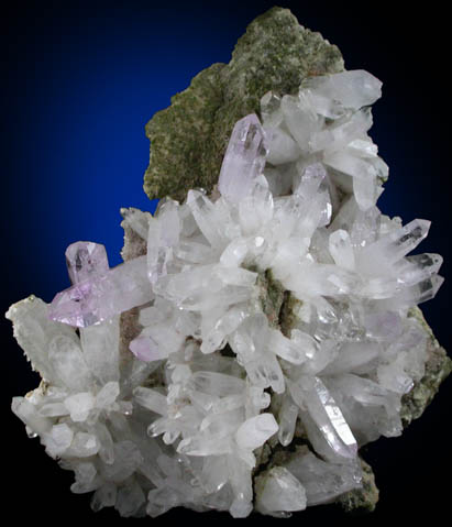 Quartz var. Amethyst with Epidote from Piedra Parada, near Las Vigas, Tatatila, Veracruz, Mexico