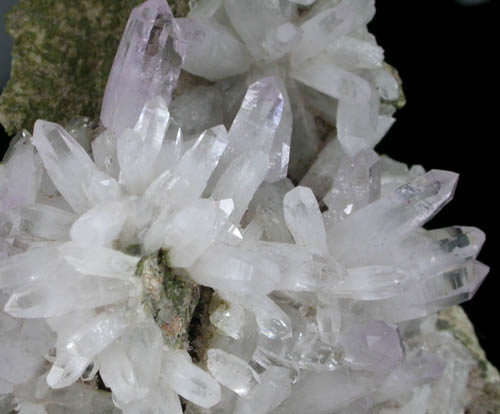 Quartz var. Amethyst with Epidote from Piedra Parada, near Las Vigas, Tatatila, Veracruz, Mexico