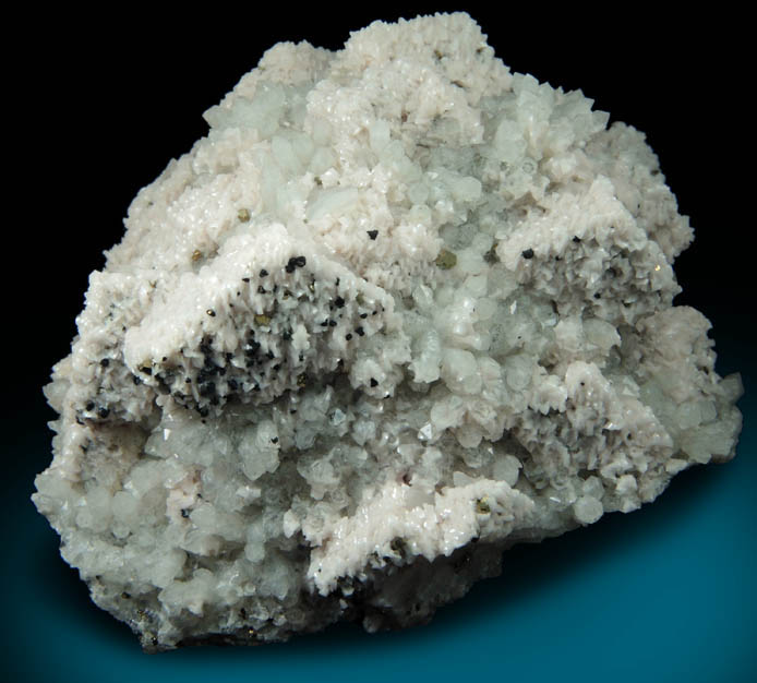 Dolomite over Calcite with Quartz from Naica District, Saucillo, Chihuahua, Mexico