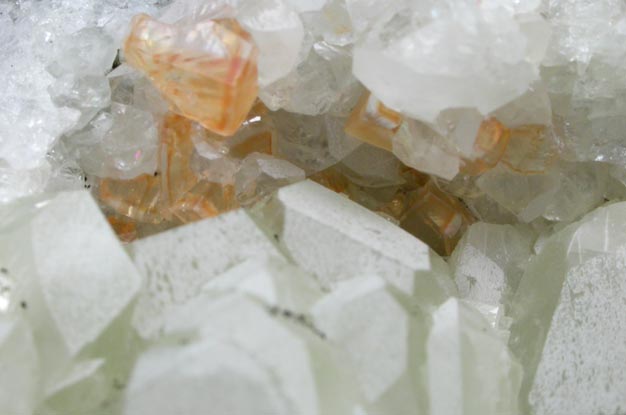 Datolite with Calcite from Prospect Park Quarry, Prospect Park, Passaic County, New Jersey