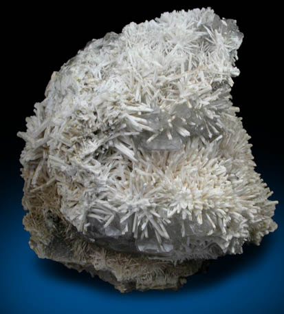 Natrolite over Calcite from Millington Quarry, Bernards Township, Somerset County, New Jersey