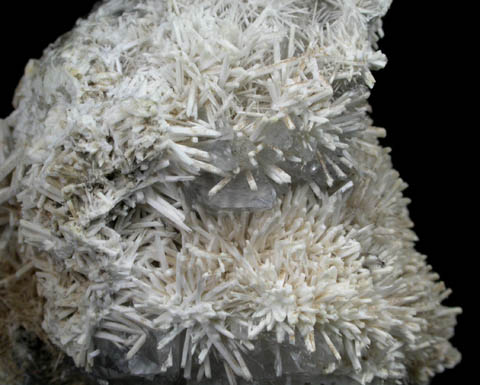 Natrolite over Calcite from Millington Quarry, Bernards Township, Somerset County, New Jersey