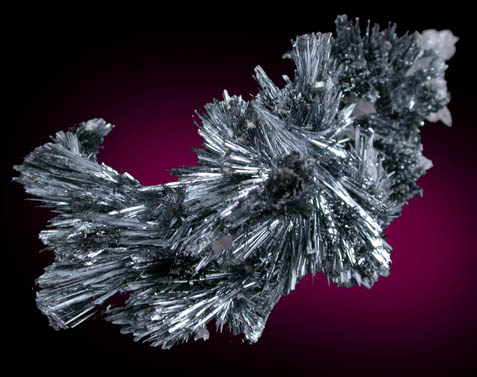 Stibnite with Calcite from Herja Mine (Kisbanya), Baia Mare, Maramures, Romania