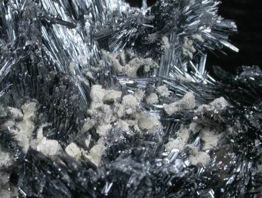 Stibnite with Barite from Herja Mine (Kisbanya), Baia Mare, Maramures, Romania