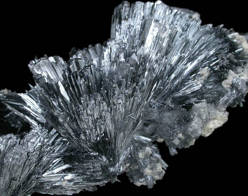 Stibnite with Barite from Herja Mine (Kisbanya), Baia Mare, Maramures, Romania