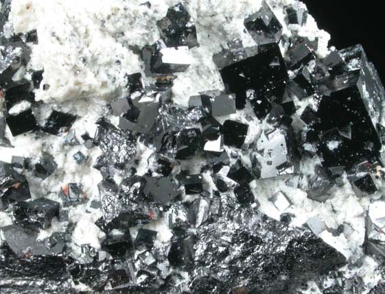 Magnetite (rare cubic crystal form) with Talc from ZCA Mine No. 4, Fowler Ore Body, 2500' Level, Balmat, St. Lawrence County, New York