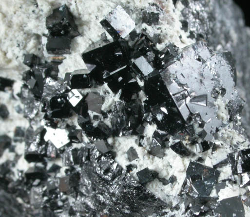 Magnetite (rare cubic crystal form) with Talc from ZCA Mine No. 4, Fowler Ore Body, 2500' Level, Balmat, St. Lawrence County, New York