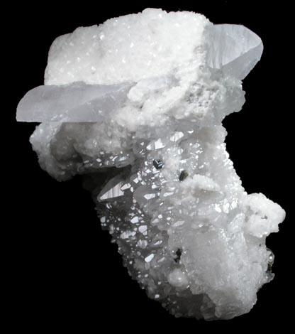 Calcite pseudomorph after Anhydrite with Dolomite and Sphalerite from Chihuahua, Mexico