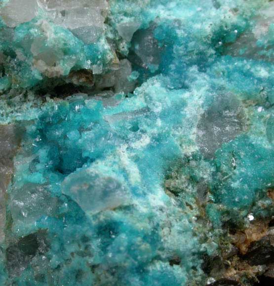 Turquoise Crystals on Quartz from Bishop Mine, Lynch Station, Campbell County, Virginia