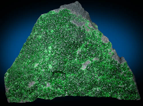 Uvarovite Garnet from Saranovskoye Mine, Sarany, Permskaya Oblast', Ural Mountains, Russia (Type Locality for Uvarovite)