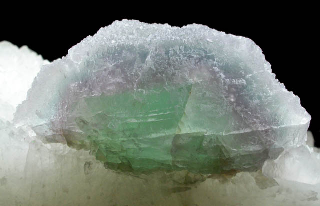 Fluorite on Quartz from Hunan, China