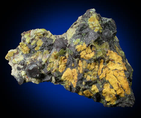Uraninite with Uranophane, Gummite (Becquerelite-Fourmarierite) from Ruggles Mine, Grafton Center, Grafton County, New Hampshire