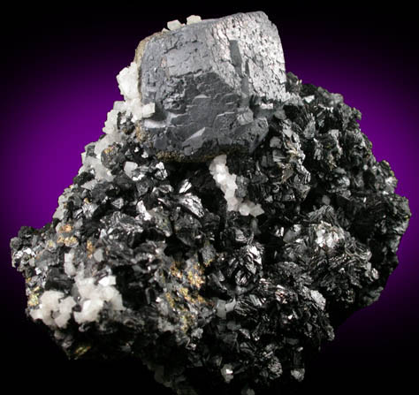Galena on Sphalerite with Dolomite and Pyrite from Brushy Creek Mine, Viburnum Trend, Reynolds County, Missouri