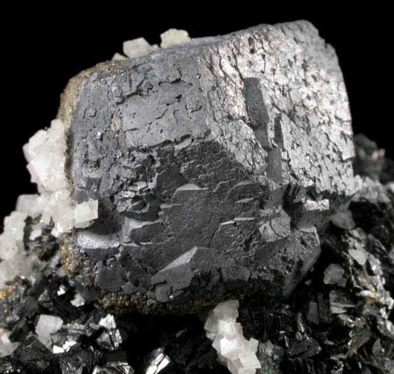 Galena on Sphalerite with Dolomite and Pyrite from Brushy Creek Mine, Viburnum Trend, Reynolds County, Missouri